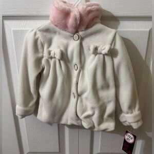 Kids' White and Pink Fleece Jacket